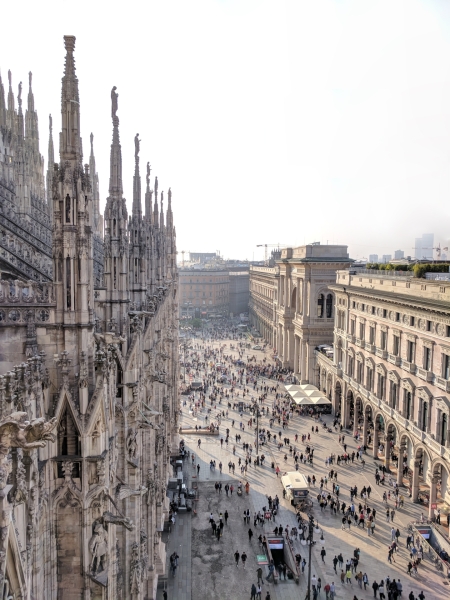 Vanop het dak van de Duomo. Foto: Alexandr Hovhannisyan via Unsplash