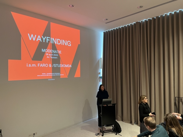 Presentatie wayfinding. Foto: Monique Verelst (FARO)