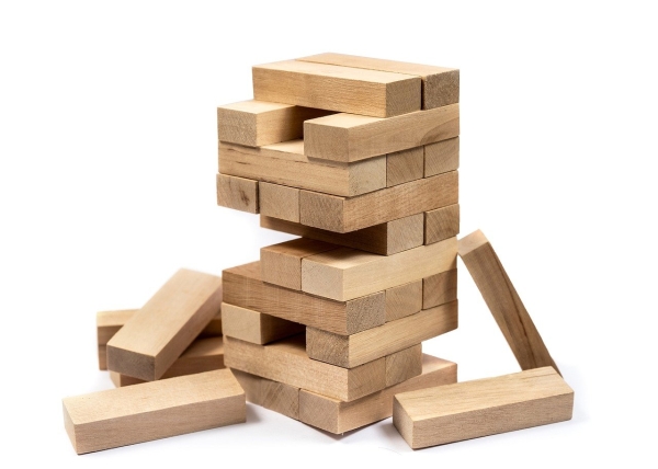 Jenga blokkentoren. Foto: BobMcEvoy via Pixabay