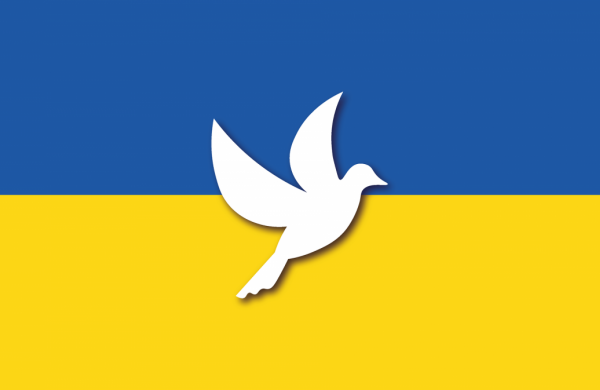 De vlag van Oekraïne met een vredesduif - Pixabay