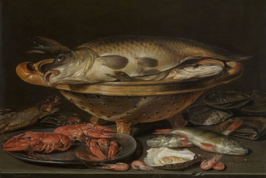 Stilleven met vis, Clara Peeters. Collectie KMSKA, artinflanders.be, fotograaf Hugo Maertens