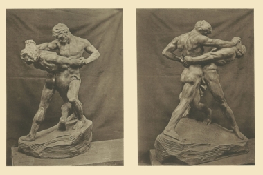 Bronzen standbeeld 'Les lutteurs' (Laeken prototype), Jef Lambeaux, c. 1895 (gepubliceerd in Egon Hessling & Fernand Symons, La sculpture belge contemporaine, 1903)
