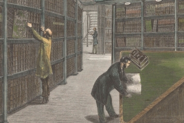 Bibliotheek van het British Museum te Londen, anoniem, naar C. Dammann, 1869. Publiek domein via Rijksstudio.
