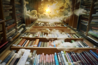 Een bibliotheek die tot de hemel reikt 