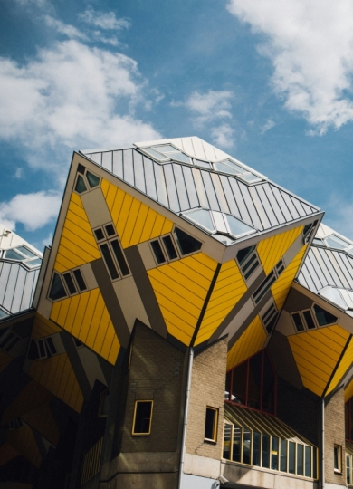 Kubuswoningen in Rotterdam. Foto: Richard Ciraulo via Unsplash