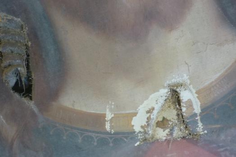 Schade aan een schilderij. © Anne-Cathérine Olbrechts