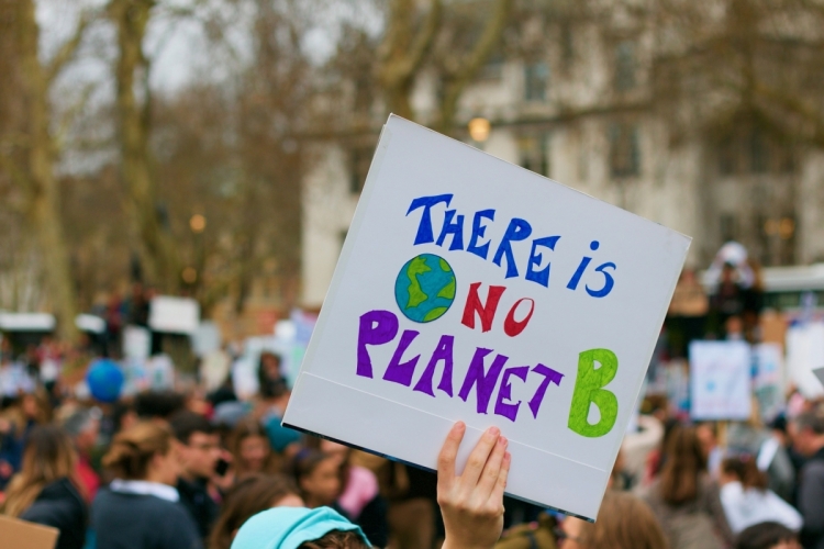Demonstratie in Londen: "There is no Planet B!" Foto: Kevin Snyman via Pixabay
