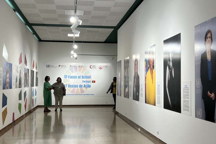 Biblioteca Nacional de Portugal, tijdelijke tentoonstelling '17 faces of Action'. Foto: Monique Verelst