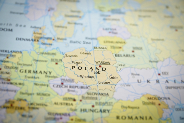 Landkaart Polen