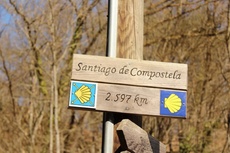 Wegwijzer naar Santiago de Compostela, CC0